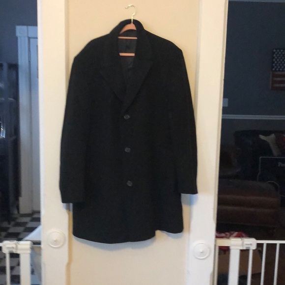 Men’s wool blend top coat - Picture 1 of 4